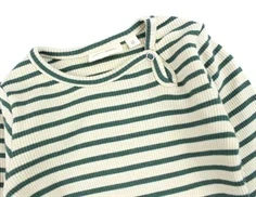 Petit Piao emerald green/dark off white stribet body modal